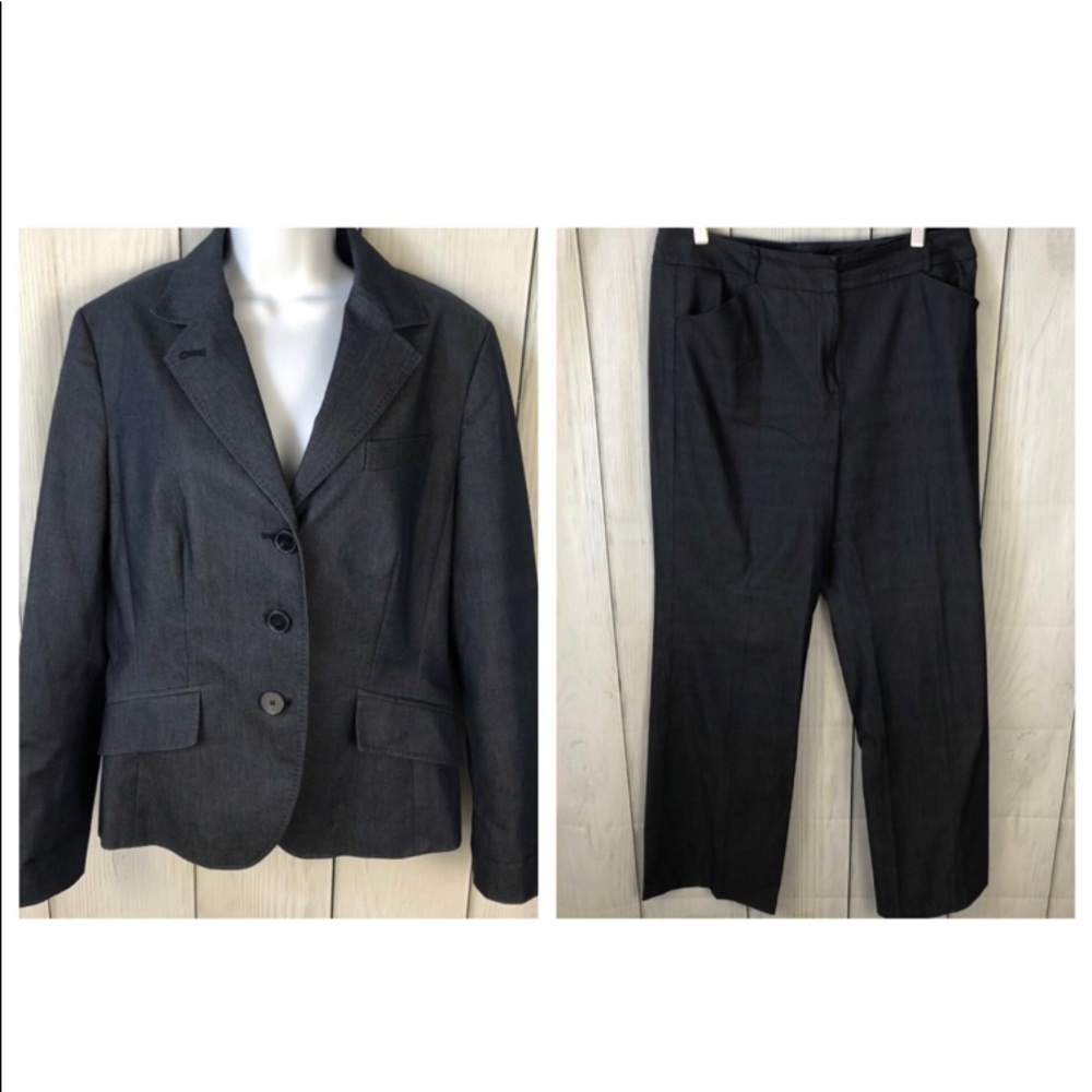 Talbots size 10 dark sharkskin women’s suit